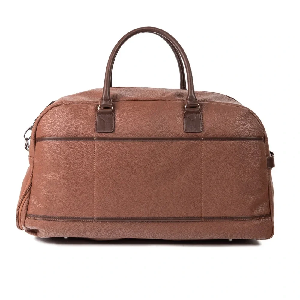 NWT Brouk Large Vegan Leather Duffle Bag Brown Fathers Day Gift